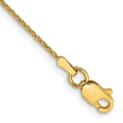 14K Yellow Gold 9 Inch 1mm Parisian Wheat With Lobster Clasp Anklet
