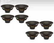 (8) B&C 12NDL88 12" 1400W Neodymium Pro Audio Woofer 8-Ohm MidBass Speaker Sub.