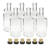 Home Brew Ohio Morgantown Liquor Bottles and Corks Set of 6