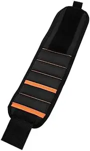Magnetic Wristband Strong Magnetism 10 Magnets 2 Pockets Lengthened Washable Breathable Magnetic Wrist Tool Holder for Maintenance and Repair