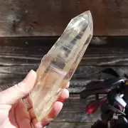6.75in 398g Channeler Citrine Lemurian Seed Quartz Crystal, Super Rosetta Stone