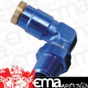 Aeroflow AF123-04-04 -4AN Female 90 Degree to 1/4" 120 Series Blue Nylon Fitting