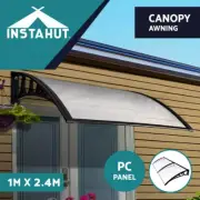 Instahut Window Door Awning Door Canopy 1mx2.4m DIY Patio Outdoor SunShield