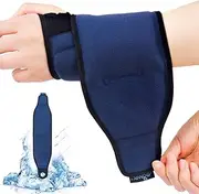 Wrist Ice Pack Wrap for Carpal Tunnel Relief, Hot Cold Therapy Gel Ice Pack for Hand Injuries, Arthritis, Swelling and Sprains