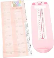 Hoement 1 Set Height and Foot Measuring Device Cute Cartoon Wall Decals for Decor Foot Measuring Ruler with Chart Durable Growth Chart for Height Measurement
