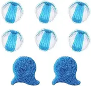MILIOG 8PCS Pet Hair Remover Balls for Laundry - Reusable Nylon Lint Catcher, Anti-Winding Laundry Balls for Washing Machine & Dryer, Fur Trap for Clothes, Bedding, Sofa (Visible Hair Removal)