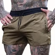 [maytopia] Men’s Athletic Running Shorts 5 Inch Quick Dry Workout Gym Shorts Lightweight Bodybuilding Pants with Pockets