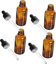 Small Oil Bottles 4 Pack Glass Dropper Bottles Scale Travel Size Essential Oil Dispensers