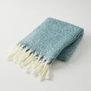 Pilbeam Living Herringbone Throw Teal