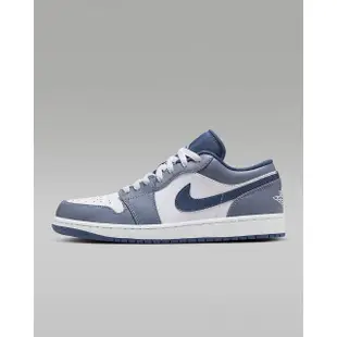 【NIKE 耐吉】休閒 籃球鞋 運動鞋 AIR JORDAN 1 LOW 男鞋 藍(553558414)