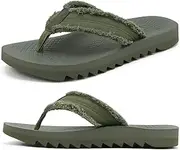 [ONCAI] Mens Flip Flops Summer Beach Walking Flip Flops Comfortable Soft Lightweight Recovery Cushion Slip On Sandals Size 7-15