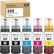 Artitech T522 Ink Bottle Replacement for Epson 522 T 522 use for Epson EcoTank ET-1110 ET-2710 ET-2800 ET-2720 ET-4700 ET-4800 ET-4810 Printers (2B 1C 1M 1Y)