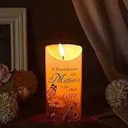 Gerrii Sympathy Gifts for Loss of Mother LED Flameless Candles 3 x 6 Inch Memorial Candles in Remembrance of My Mother Loss Loved One Mom Sympathy (Butterfly)
