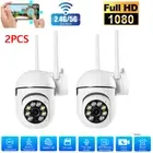 2Pcs 5G Wifi Wireless Security Camera System Outdoor Home Night Vision Cam 1080P