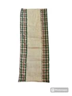 NEW VHC Brands Plaid Cotton Jute Table Runner Decor Fringed Edges 13x 35 Inches