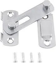 Barn Door Latches, Stainless Steel Hasp Latch Lock Sliding Door Steel Barn Gate Flip Door Latch Bi-fold Door Lock White Finish