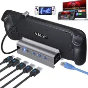 Docking Station for Steam Deck ROG Ally, 6 in 1 Stream Deck Dock with HDMI 2.0 4