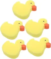 Kisangel 5pcs Duck Bath Sponge for Children Soft and Absorbent Body Wash Scrubber Creative Design Bath Sponges for Boys and Girls Bathing