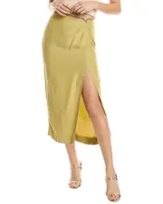 Sandro Linen-Blend Midi Skirt