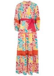 Diane Von Furstenberg Tessa Printed Cotton Maxi Dress - Pink - M M