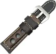 YingYou Genuine Leather Watch Bracelet 20mm/22mm/24mm Watch Strap Loop 20/22/24 Mm Watch Band Vintage Handmade Leather Watchband Brown
