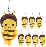 ADOCARN 8pcs Little Bee Pendant Bee Keychain Bee Plush Mini Plush Bee Stuffed Animal Bee Stuffed Bee Small Bees Bee Favors Bee Stuffed Bee Party Favors Stuffed Animal Keychain