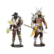 2pc Mortal Kombat Sub-Zero Vs Shao Khan Action Figure 7in