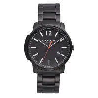 在飛比找Yahoo奇摩購物中心優惠-COACH Men Bleecker時尚腕錶/黑面x黑鋼14