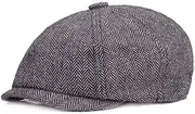 [outret] Men's Newsboy Cap Beret Hat Flat Cap Gatsby Ivy Hats Classic Tweed Irish Vintage Golf Cabbie Driving Hunting Cap Gift