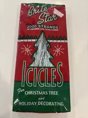 Tinsel for Christmas Trees Brite Star 2000 Strands 18" Long Icicles