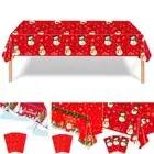 Christmas Tablecloth Table Cloth Rectangle Cover Dinner Room Home Decorations