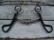 Bit - Black Satin Black Steel Snaffle