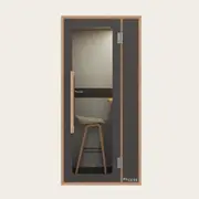 Recess | The Nook | Soundproof Booth | Acoustic Office Pod | Sustainably Made, Black / Matching Stool