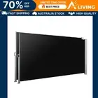 Side Awning Sun Shade Outdoor Retractable Privacy Screen 2x3M Black X2 ACKX2