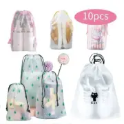 10PCS Storage Bags Waterproof EVA Drawstring Large Capacity Clothes Shoes Organi