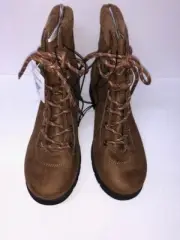St. John's Bay Womens Boots Sz 8 Yumma Cognac Stacked Heel Lace Up Brown NEW