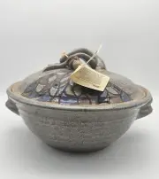 Leon Roloff Studio Art Pottery Mosaic Top Casserole San Diego Allied Craftsman