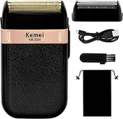 KEMEI Men's Electric Razor Waterproof Reciprocating Razor Cordless Precision Beard Trimmer Twin Blade USB Rechargeable Grooming Razors,Shaving & Hair Removal Products