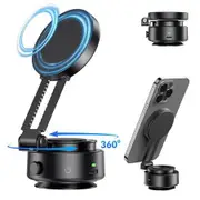 Electric Vacuum Suction Car Phone Holder, 360 Degree Rotation Magnetic Phone Holder for Car Foldable Strong Suction Adjustable Car Phone Mount Stand