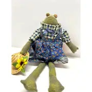 Vintage 90's ~ Hoppy Days~ Plush Frog~ Garden~ Spring~ Summer~ Russ~ NWT