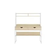 Montreal Computer Work Task Study Office Desk - Oak/White