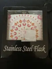6 oz Pink And White Flask for Women