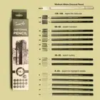15PCS/Set Graphite Sketch Pencil Set White Charcoal Pen Artist