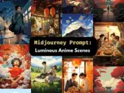 Luminous Anime Scenes Midjourney Prompt Guide | Midjourney Japan Illustrations