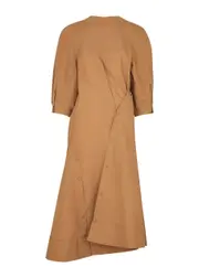 3.1 Phillip Lim Brown Cotton-blend Midi Dress - 12 12