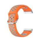 Watch Strap with Two-Tone Ventilated Metal Headpiece For Fitbit Versa4/Sense2