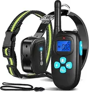 US Patented Dog Training Collar with Remote 3300Ft,Lockable Electric Dog Shock Training Collar for Dog,Waterproof&Rechargeable Bark E Collar w/Beep/Vibration/Shock/No Shock/Lanyard/Light/No Sleep