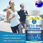 60 Keto BHB Capsules Weight Loss Diet Pills Fat Burner Detox Dietary Supplement