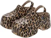 [Hhhchpm] Women's Platform Clogs Slip On Slides Shoes Beach Sandals Gardener Clog Hight Heels Mule Slippers Garden Shoes Sandals