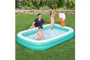 Bestway Kids Inflatable Pool Above Ground Play Pools Basketball Hoop 251x168cm